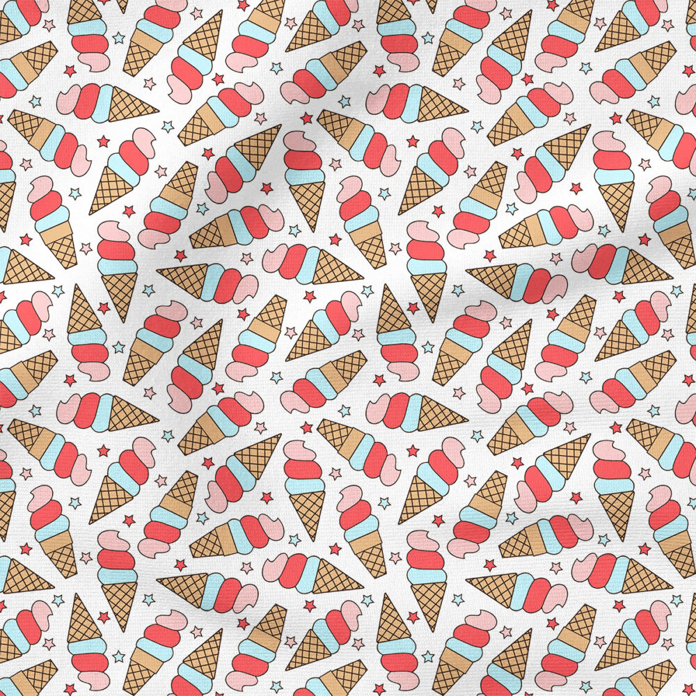 Cones (Pink and Blue) | Holiday Fabric Design | Julie Storie Designs